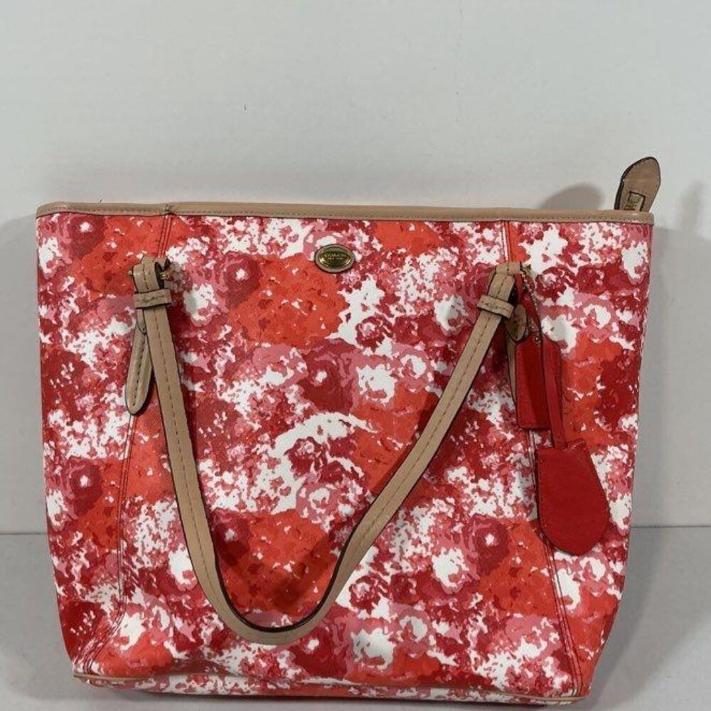 Coach Peyton Floral Print Tote Bag
